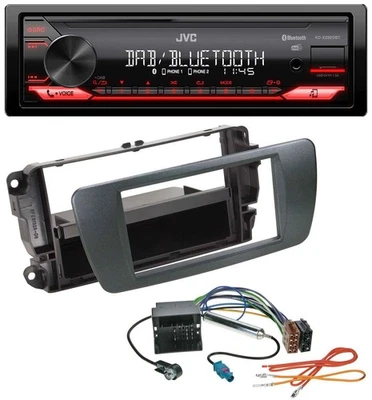 JVC Bluetooth USB DAB MP3 Autoradio für Seat Ibiza ab 08 azabacheschwarz - Bild 1 von 4