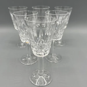6 Waterford Crystal LISMORE 5 1/8" Sherry Cordial Glasses Stems - Picture 1 of 7