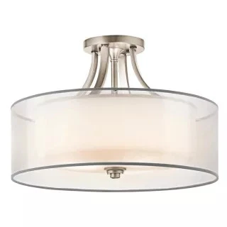 Kichler 42387AP Lacey 4 Light 20" Wide Semi-Flush Ceiling Fixture with Organza S - Image 1 of 1