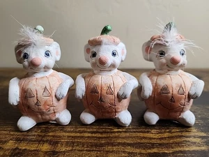 Drei Mäuse Kürbis Figur Halloween Cast Art 1991 - Bild 1 von 8