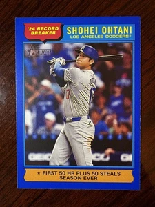 2025 Topps Heritage Shohei Ohtani Dark Blue Border Parallel Record Breaker #1 SP - Bild 1 von 1