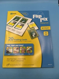 NCR Flip Pix 20 Trading Cards Print At Home - Baseball Card Creating Kit - Picture 1 of 2