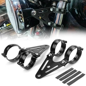 Support de fourche avant phare LED moto pour tubes de fourche avant 52-57 mm - Photo 1/10