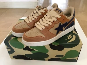 Authentic a bathing ape bape sk8 sta #4 men’s US 9 9.5 beige new bapesta sneaker - Picture 1 of 12