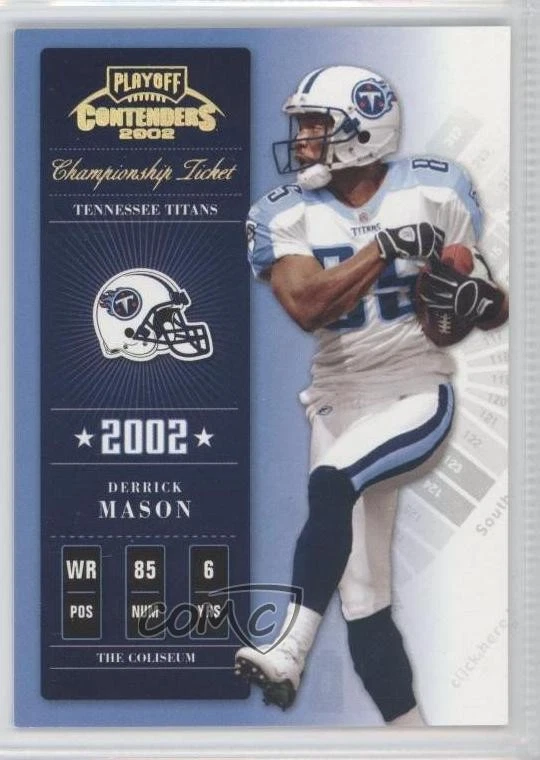2002 Playoff Contenders Championship Ticket /250 Derrick Mason #37 - Image 1 of 2