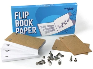 Libro abatible en blanco - 240 hojas de papel de animación con agujeros - 480 - Imagen 1 de 6