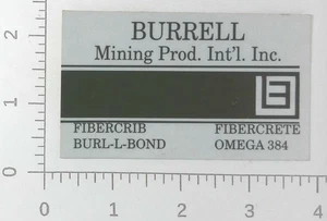 Vintage Burrell Construction New Kensington Pennsylvania Coal Mine Sticker Decal - Picture 1 of 1