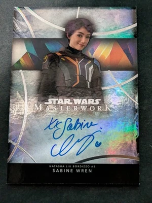 2024 Topps Star Wars Masterwork Sabine Wren Auto /50 Rainbow Foil #A-NB Ahsoka - Image 1 of 2
