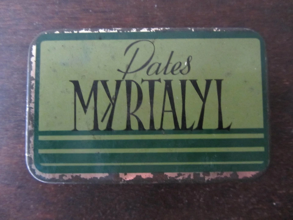 Boite en tôle pates Myrtalyl - Sauba 1940-1950 - Photo 1/3