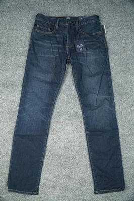 Gap Jeans Mens 30x30 Blue Skinny Fit GapFlex Soft Wear Dark Wash Stretch Denim - Image 1 of 4