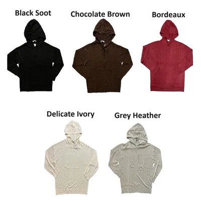 Sudadera con capucha para mujer Member's Mark ribete acanalado mezcla de cachemir de lujo Foto 1 de 3