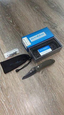 Navaja de Bolsillo Plegable Ambidiestra Benchmade 555BKHGOD - OD Verde Envío Gratuito Foto 1 de 4
