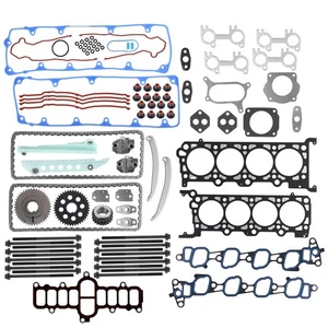 Timing Chain Kit Head Gasket Bolts Set for Ford Crown Victoria 4.6L 2002-2005 - Picture 1 of 9