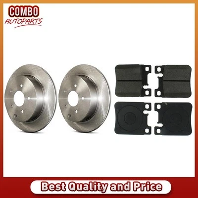 Juego de pastillas de freno de disco trasero rotor de freno de disco para Mercedes-Benz C55 AMG 2005-2006 Foto 1 de 4