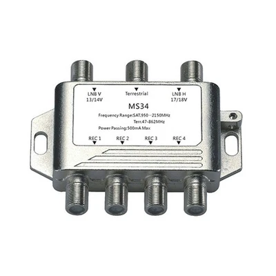 3 in 4  Satellite Splitter 3x4 Satellite MultiSwitch FTA LNB  A4I16473 - Bild 1 von 4