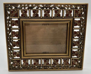 Edgar Berebi Emma 4110-1 vergoldet mit Kristallen Schmuckrahmen 2 1/2 x 3 - Bild 1 von 6
