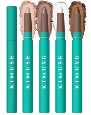 KIMUSE Eyeshadow Stick 4 Colors Set, 3-In-1 Eye Brightener Stick, Long Lasting - Image 1 of 4