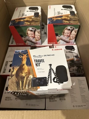 📸 Canon PowerShot SX740 HS Lite Edition Camera w/ Travel Kit  ✅ Silver ✅ NEW - Image 1 of 4