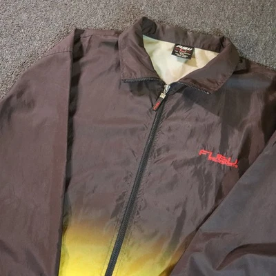 Fubu Embroidered Ombre Colorful Hip Hop Y2k Brown Track Jacket XXL - Image 1 of 4