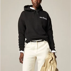 J.Crew X The New Yorker Limited Edition Relaxed Hoodie Sweatshirt WMNS 2X Black - Picture 1 of 7
