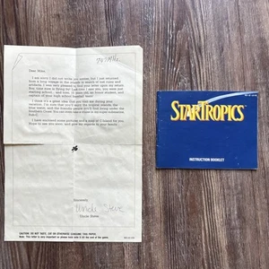 Star Tropics Nintendo NES Manual w/ Letter (Not Attached) - Picture 1 of 6