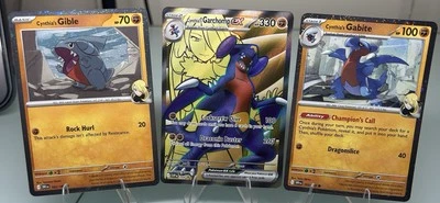 Cynthia’s Gible (102/182), Cynthia’s Gabite (103/182), Cynthia’s Garchomp (204) - Image 1 of 4