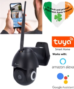 4MP WiFi PT CCTV Security Camera Outdoor colour at night IR Alexa Tuya Smart - Bild 1 von 10