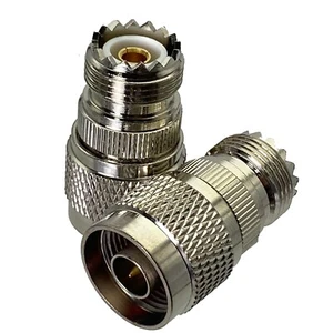 N Male Plug to UHF SO239 Female Connectors RF coaxial Coax Adapter - Picture 1 of 1