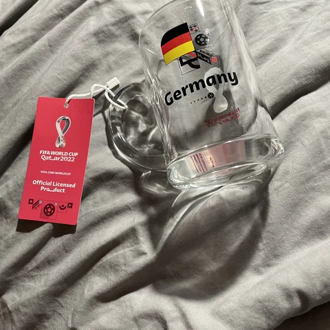 fifa world cup 2022 Soccer beer glass Germany new Official Licenses Collectible Cover