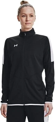 Chaqueta de calentamiento Under Armour Rival tejida para mujer (negra) talla XS Foto 1 de 3