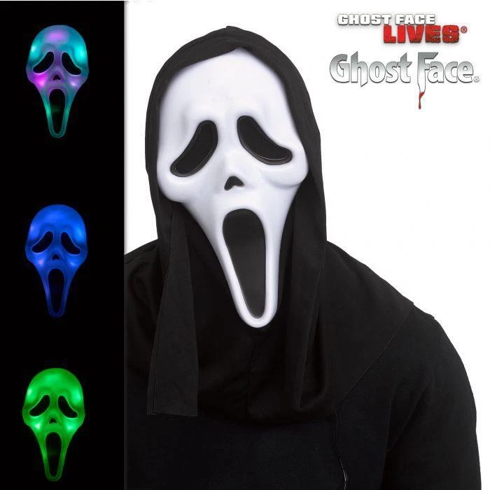 Fun World Ghost Face Scream Colour Change Mask Halloween Fancy Dress - Image 1 of 1
