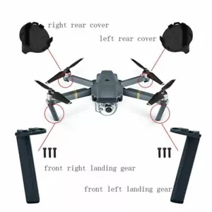 Für DJI Mavic Pro Drohne Vorder-/Hinterarm Fahrwerk Bein & Abdeckungen Zubehör - Bild 1 von 19