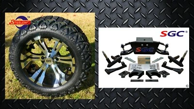Club Car DS Golf Cart 6" A-Arm Lift Kit + 14" Wheels and 23" AT Tires 2004.5-UP Foto 1 de 4