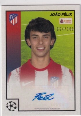 Topps Merlin Heritage 97 2022 Card Football No. 60 Joao Felix Auto 64/100 - Image 1 of 2