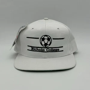 Nichols College Soccer Futbol Vtg Split Bar Snapback Sports Hat Baseball Cap  - Picture 1 of 15