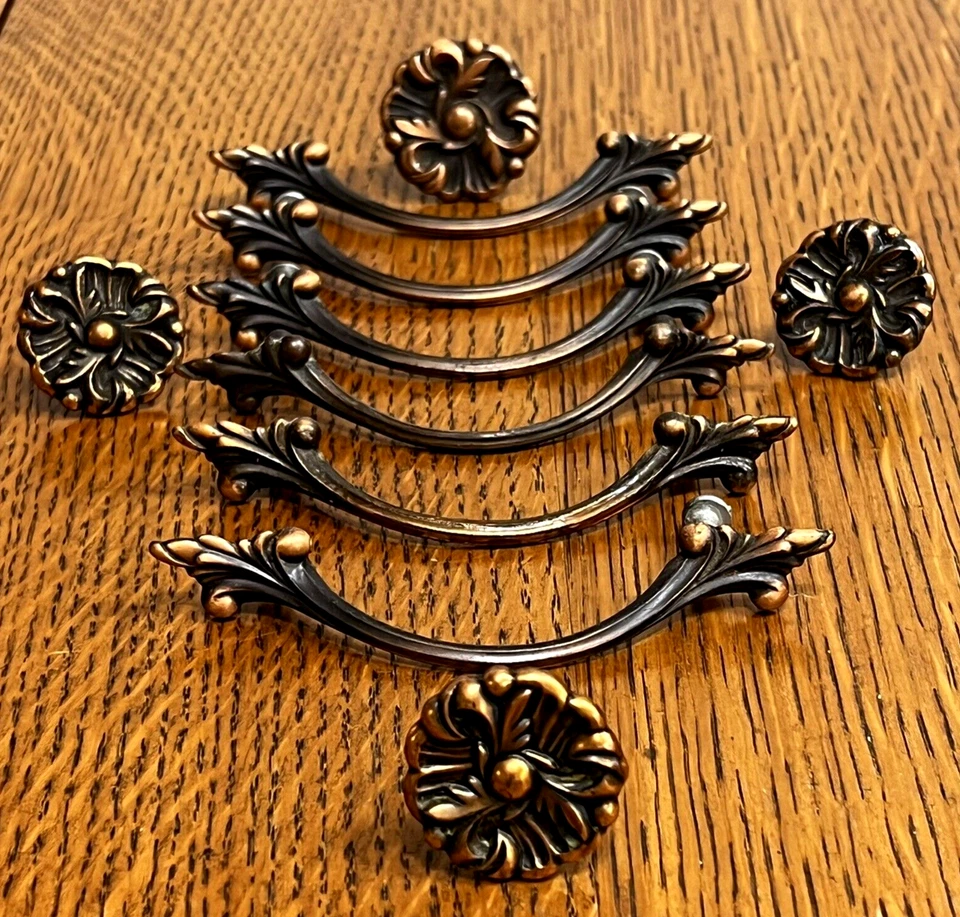 Lote de 10 botões de puxador de gaveta vintage japoneses de cobre flash hardware #H18 - Imagem 1 de 4