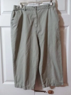 Marsh Landing Petites Crop/Ankle Gray Cuffed Pants - Size 14 Petite - Image 1 of 4