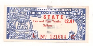 W205a Mich Liq Control Commission Wine Tax - Picture 1 of 1