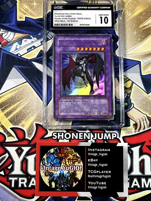 Yugioh CGC 10 Elemental Hero Dark Neos POTD-EN033 1st Edition Ultra Rare PSA - Image 1 of 4