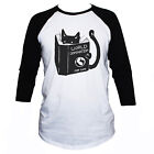 FUNNY CAT T-SHIRT 3/4 Sleeve Kitty World Domination Unisex Top S-XL 