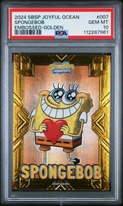 2024 TARJETA MARAVILLA SERIE TESORO BOB ESPONJA - ALEGRE OCÉANO EN RELIEVE #007 BOB Esponja - Imagen 1 de 4