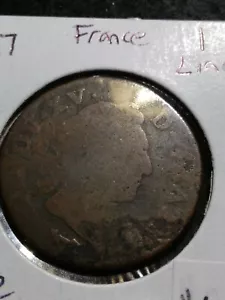 RARE 👉1767 Francev- 1 Liard d'Aix Louis XV & J.C Röettiers France Coin J/4 - Picture 1 of 3