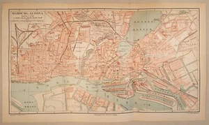 Stadtplan von HAMBURG - ALTONA, Original-Graphik 1887 - Bild 1 von 1