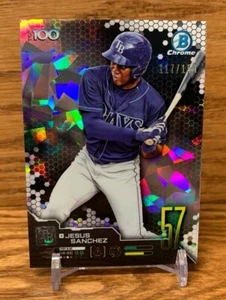 Refractor atómico Jesus Sanchez/150 2019 Bowman Chrome Top 100 Tampa Bay Rays - Imagen 1 de 2