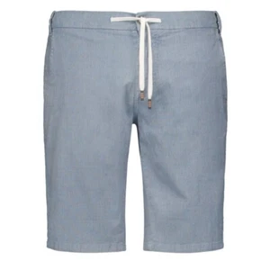 No Excess Men's Chino Linen Shorts Regular Fit Blue Striped 238190304 151 - Picture 1 of 2