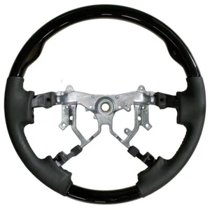FIT FOR TOYOTA HIACE H200 5th 14-18 Piano Black Genuine Leather Steering Wheel - Imagen 1 de 1