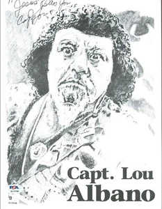 Captain Lou Albano signed 8x10 photo wrestling autograph auto PSA/DNA COA - Picture 1 of 2