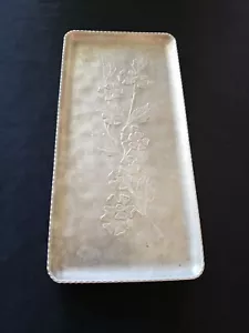 VTG Aluminum Tray Floral Vine 11" x 5" aprox - Picture 1 of 5