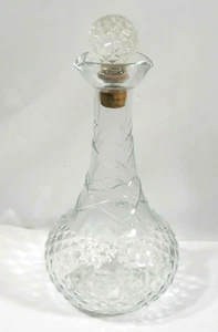 "Scotch, Whiskey, Brandy" 50er Vintage schwere Glaskaraffe mit Stopfen alles original - Bild 1 von 4