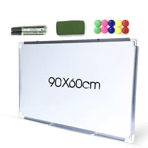 Portable Magnetic Home and Office Board Whiteboard 90X60CM Marker Eraser Button - Picture 1 of 12